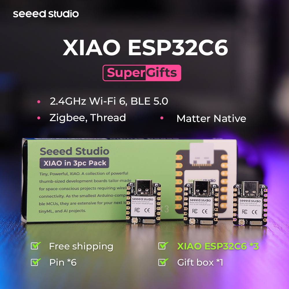 Display Epaper 2.9 - Carte de développement mini ESP32C6 XIAO